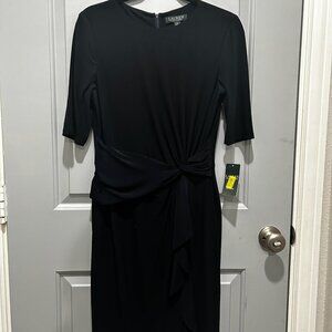 Ralph Lauren Deep Navy Twist-Front Dress